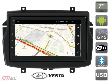 Штатная магнитола AVS070AN (210) на Android для автомобилей Lada Vesta